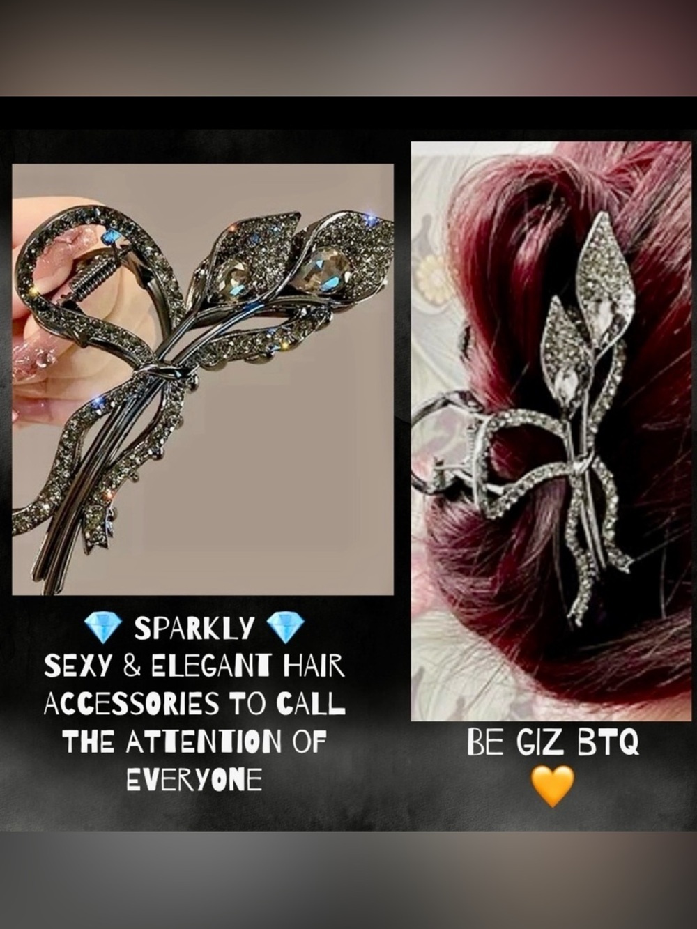 Super Elegant Embellished Hairpin to Enhance your Casual or Night Our Hair look